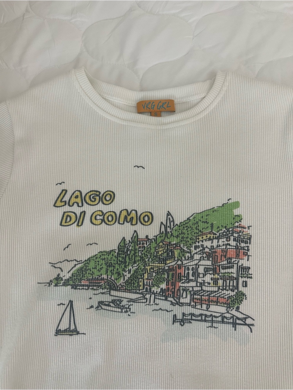 VRG GRL Ribbed Tee - Lago di Como